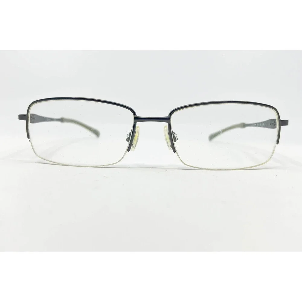 Shaq Eyeglass Frames Mens Black Half Rim Rectangle Zyloware 103M 54-17-150